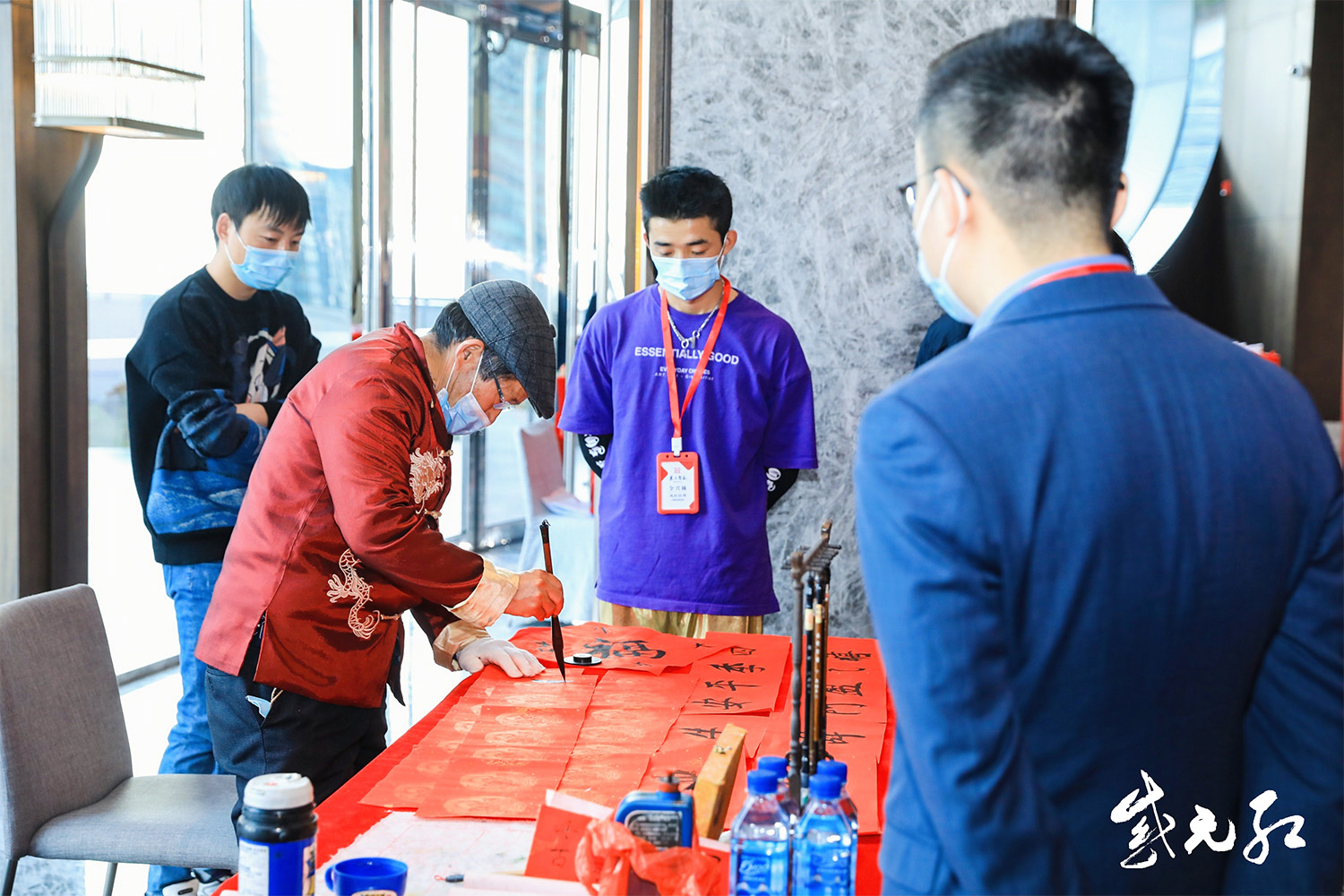 書法家創作春聯表演