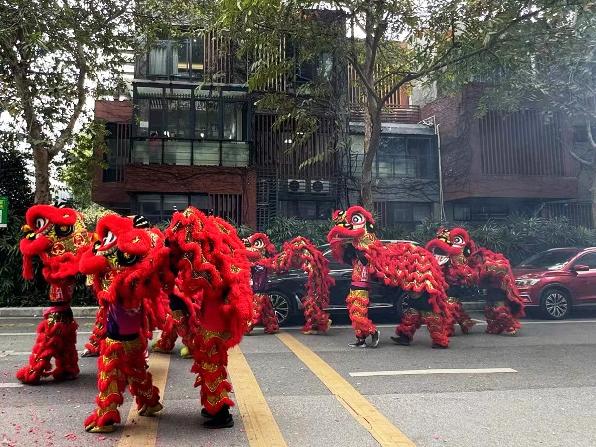 項目開工儀式舞獅表演